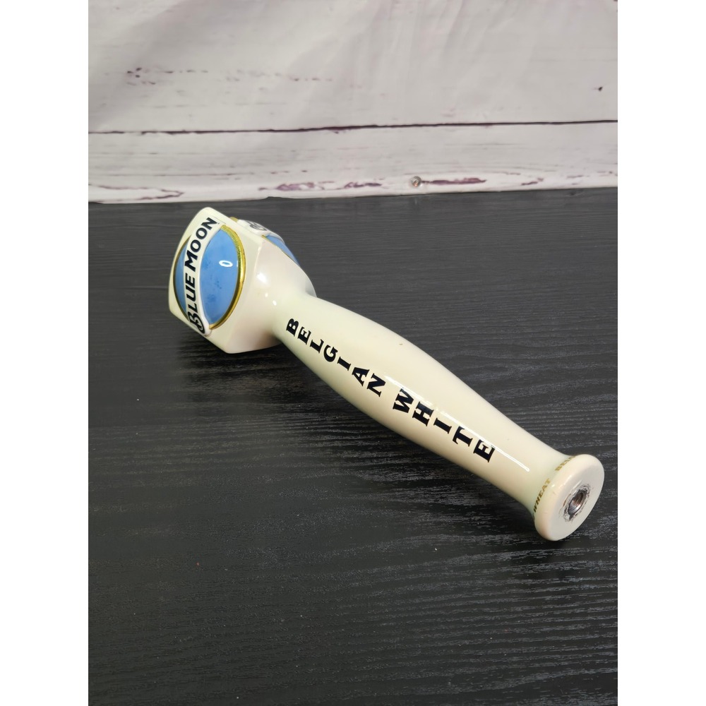 Blue Moon‎ Belgian White Beer Tap Handle Cream Ceramic Bar Kegerator Accessory
